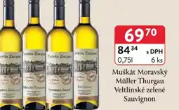 Qanto Muškát Moravský Müller Thurgau Veltlínské zelené Sauvignon nabídka
