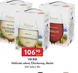 Qanto VM BIB Veltlínské zelené, Chardonnay, Merlot nabídka