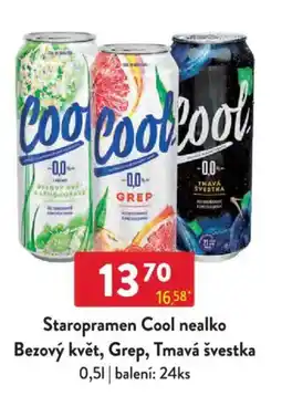 Qanto Staropramen Cool nealko Bezový květ, Grep, Tmavá švestka nabídka