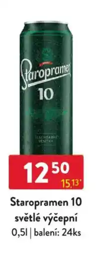 Qanto Staropramen 10 světlé výčepní nabídka