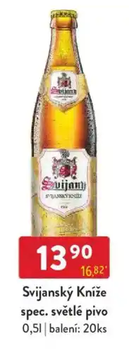 Qanto Svijanský Kníže spec. světlé pivo nabídka