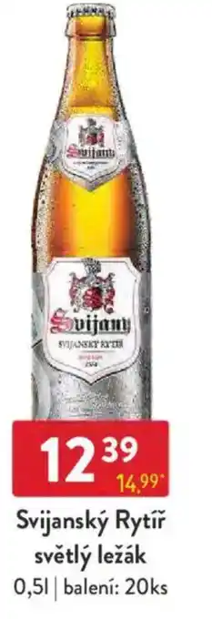 Qanto Svijanský Rytíř světlý ležák nabídka