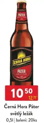 Qanto Černá Hora Páter světlý ležák nabídka