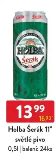 Qanto Holba Šerák 11° světlé pivo nabídka