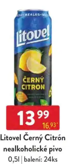 Qanto Litovel Černý Citrón nealkoholické pivo nabídka