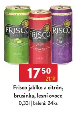 Qanto Frisco jablko a citrón, brusinka, lesní ovoce nabídka