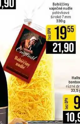 Jip Babiččiny vaječné nudle polévkové široké 7 mm 330 g nabídka