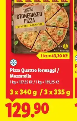 Lidl Pizza mozzarella nabídka