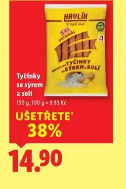Lidl Tyčinyk se sýrem a solí nabídka