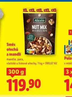 Lidl Směs ořechů a mandlí nabídka