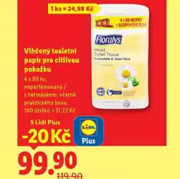 Lidl Floralys vlhčený toaletní papír nabídka