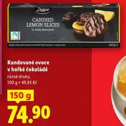 Lidl Kandovabé ovoce v hořké čokoládě nabídka