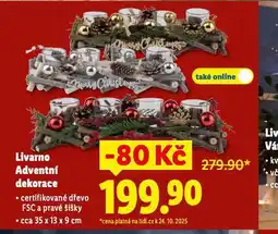 Lidl Adventní dekorace nabídka