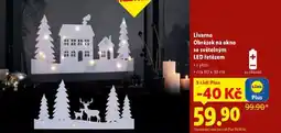 Lidl Obrázek na okno se světelným led řetězem nabídka