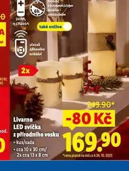Lidl Led svíčka z přírodního vosku nabídka