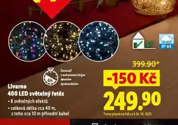 Lidl 400 led světelný řetěz nabídka