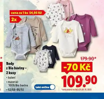 Lidl Body s bio bavlnou nabídka