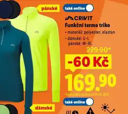 Lidl Pánské funkční triko nabídka