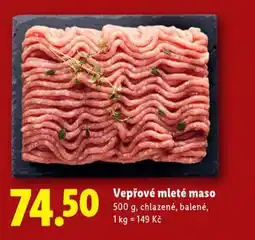 Lidl Vepřové mleté maso nabídka