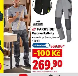 Lidl Pracovní kalhoty nabídka
