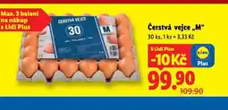 Lidl Čerstvá vejce m 30 ks nabídka