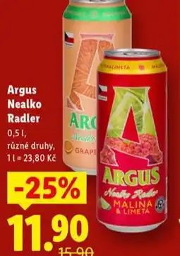 Lidl Argus nealko radler nabídka