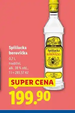 Lidl Spišská borovička nabídka