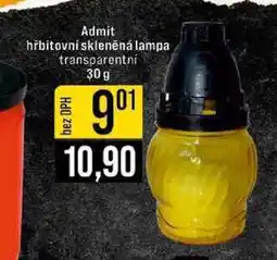 Jip Admit hřbitovní skleněná lampa transparentní 30 g nabídka