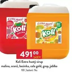 Qanto Koli Extra hustý sirup malina, oranž, bezinka, cola gold, grep, jablko nabídka