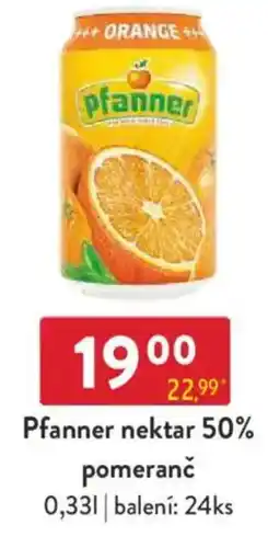 Qanto Pfanner nektar 50% pomeranč nabídka