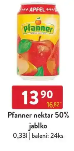 Qanto Pfanner nektar 50% jablko nabídka