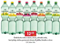 Qanto Ondrášovka máta a citron, citron, zahradní směs, lesní plody, malina, pomeranč, kiwano & jablko, limetka a citron nabídka