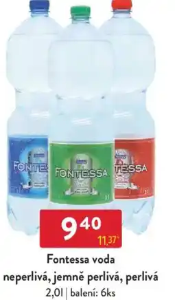 Qanto Fontessa voda neperlivá, jemně perlivá, perlivá nabídka