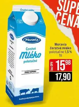 Jip Moravia čerstvé mléko polotučné 1,5% 1 l nabídka