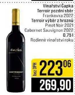 Jip Vinařství Čapka Terroir víno 0,75 l nabídka