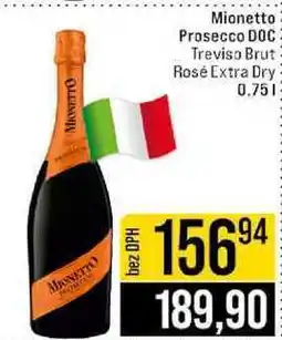 Jip Mionetto 2 Prosecco DOC Treviso Brut / Rosé Extra Dry 0,75 l nabídka