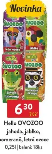 Qanto Hello OVOZOO jahoda, jablko, pomeranč, letní ovoce nabídka