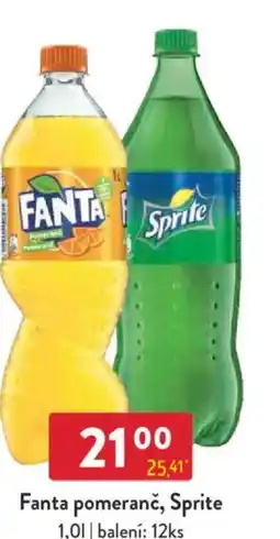 Qanto Fanta pomeranč, Sprite nabídka