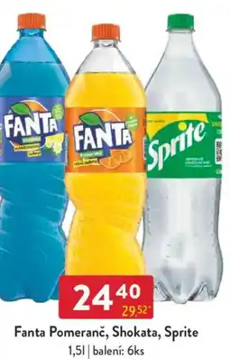 Qanto Fanta Pomeranč, Shokata, Sprite nabídka