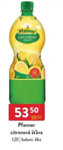 Qanto Pfanner citronová šťáva nabídka