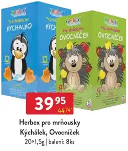 Qanto Herbex pro mrňousky Kýchálek, Ovocníček nabídka