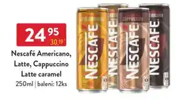 Qanto Nescafé Americano, Latte, Cappuccino Latte caramel nabídka