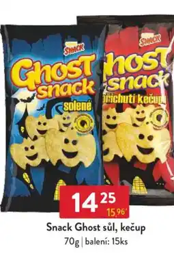 Qanto Snack Ghost sůl, kečup nabídka