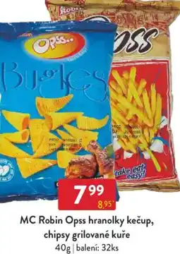 Qanto MC Robin Opss hranolky kečup, chipsy grilované kuře nabídka