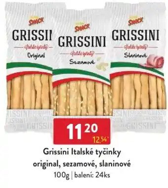 Qanto Grissini Italské tyčinky original, sezamové, slaninové nabídka