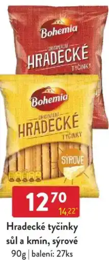 Qanto Hradecké tyčinky sůl a kmín, sýrové nabídka