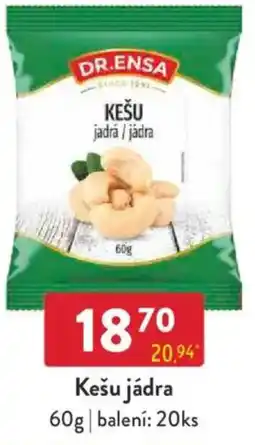 Qanto DR.ENSA Kešu jádra nabídka