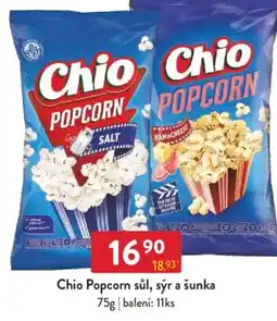 Qanto Chio Popcorn sůl, sýr a šunka nabídka