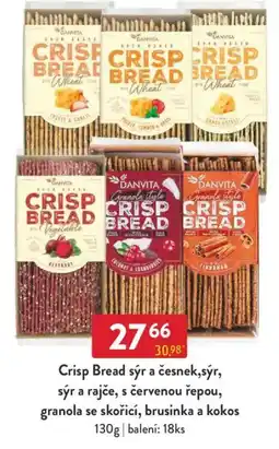 Qanto Crisp Bread sýr a česnek,sýr, sýr a rajče, s červenou řepou, granola se skořicí, brusinka a kokos nabídka