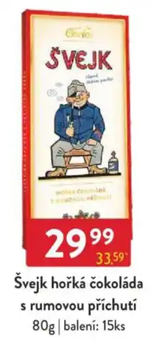Qanto Švejk hořká čokoláda s rumovou příchutí nabídka